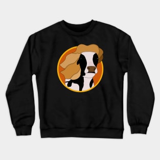 Cow with Blond Wig Crewneck Sweatshirt